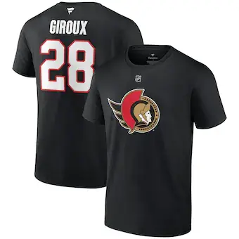 Claude Giroux Ottawa Senators Fanatics Branded Authentic Stack Name & Number - T-Shirt - Black