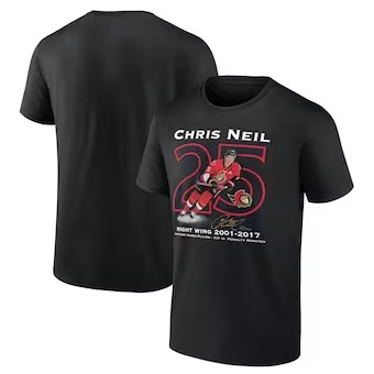Chris Neil Ottawa Senators Fanatics Branded - Number Retirement T-Shirt - Black